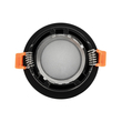 GloboStar® 60893 GASPAR Χωνευτό Στρόγγυλο Σποτ Οροφής για Λάμπα MR16/GU10 IP65 - Αλουμίνιο & Γυαλί - Φ8.5 x Υ3.5cm - Μαύρο & Διάφανο - 5 Χρόνια Εγγύηση