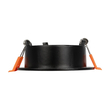 GloboStar® 60893 GASPAR Χωνευτό Στρόγγυλο Σποτ Οροφής για Λάμπα MR16/GU10 IP65 - Αλουμίνιο & Γυαλί - Φ8.5 x Υ3.5cm - Μαύρο & Διάφανο - 5 Χρόνια Εγγύηση