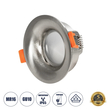 GloboStar® 61317 GASPAR Χωνευτό Στρόγγυλο Σποτ Οροφής για Λάμπα MR16/GU10 IP65 - Αλουμίνιο & Γυαλί - Φ8.5 x Υ3.5cm - Ασημί & Διάφανο - 5 Χρόνια Εγγύηση