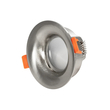 GloboStar® 61317 GASPAR Χωνευτό Στρόγγυλο Σποτ Οροφής για Λάμπα MR16/GU10 IP65 - Αλουμίνιο & Γυαλί - Φ8.5 x Υ3.5cm - Ασημί & Διάφανο - 5 Χρόνια Εγγύηση