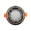 GloboStar® 61317 GASPAR Χωνευτό Στρόγγυλο Σποτ Οροφής για Λάμπα MR16/GU10 IP65 - Αλουμίνιο & Γυαλί - Φ8.5 x Υ3.5cm - Ασημί & Διάφανο - 5 Χρόνια Εγγύηση
