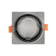 GloboStar® 61318 GASPAR Χωνευτό Τετράγωνο Σποτ Οροφής για Λάμπα MR16/GU10 IP65 - Αλουμίνιο & Γυαλί - Φ8.5 x Υ4.4cm - Ασημί & Διάφανο - 5 Χρόνια Εγγύηση