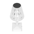 GloboStar® CRYSTAL 62042 Επαναφορτιζόμενο Επιτραπέζιο Φωτιστικό Πορτατίφ LED 1W 100lm 360° DC 5V IP44 RGBW Dimmable με Φορτιστή και Ασύρματο Χειριστήριο IR Διάφανο Πλαστικό - Μ11.5 x Π11.5 x Υ25.5cm - 3 Χρόνια Εγγύηση