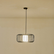 ΦΩΤΙΣΤΙΚΟ ΚΡΕΜΑΣΤΟ ΜΕΤΑΛΛΟ 1XE27  MAX 40W  340X340X1520mm ΜΑΥΡΟ ARTE ILLUMINA AIRY