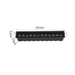 Inlight Downlight σποτ 12*3W 3CCT σε μα΄΄΄΄ύρη απόχρωση (X00210B)