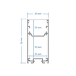 GLOBOSTAR® ALP-LINEAR LUMILINE 61764-3M Επιφανειακό / Κρεμαστό Προφίλ Αλουμινίου με Λευκό Γαλακτερό Πατητό Κάλυμμα για Ταινίες LED IP20 - Μαύρο Ματ - Μ300 x Π3.5 x Υ7cm