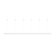 GLOBOSTAR® ALP-LINEAR LUMILINE 61763-3M Επιφανειακό / Κρεμαστό Προφίλ Αλουμινίου με Λευκό Γαλακτερό Πατητό Κάλυμμα για Ταινίες LED IP20 - Λευκό Ματ - Μ300 x Π3.5 x Υ7cm