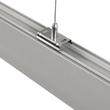 GLOBOSTAR® ALP-LINEAR LUMILINE 61765-3M Επιφανειακό / Κρεμαστό Προφίλ Αλουμινίου με Λευκό Γαλακτερό Πατητό Κάλυμμα για Ταινίες LED IP20 - Γκρι Ανθρακί Ματ - Μ300 x Π3.5 x Υ7cm
