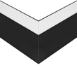 GLOBOSTAR® ALP-CORNER-SIDE90 LUMILINE 61767 Επιφανειακό / Κρεμαστό Προφίλ Αλουμινίου Γωνία με Λευκό Γαλακτερό Πατητό Κάλυμμα για Ταινίες LED IP20 - Μαύρο Ματ - Μ30 x Π3.5 x Υ7cm
