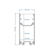 GLOBOSTAR® ALP-CORNER-IN90 LUMILINE 61770 Επιφανειακό / Κρεμαστό Προφίλ Αλουμινίου Γωνία με Λευκό Γαλακτερό Πατητό Κάλυμμα για Ταινίες LED IP20 - Μαύρο Ματ - Μ30 x Π3.5 x Υ7cm