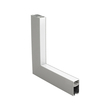 GLOBOSTAR® ALP-CORNER-IN90 LUMILINE 61771 Επιφανειακό / Κρεμαστό Προφίλ Αλουμινίου Γωνία με Λευκό Γαλακτερό Πατητό Κάλυμμα για Ταινίες LED IP20 - Γκρι Ανθρακί Ματ - Μ30 x Π3.5 x Υ7cm