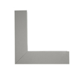 GLOBOSTAR® ALP-CORNER-IN90 LUMILINE 61771 Επιφανειακό / Κρεμαστό Προφίλ Αλουμινίου Γωνία με Λευκό Γαλακτερό Πατητό Κάλυμμα για Ταινίες LED IP20 - Γκρι Ανθρακί Ματ - Μ30 x Π3.5 x Υ7cm