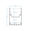 GLOBOSTAR® ALP-CORNER-IN90 BRIGHTRAIL 61780 Επιφανειακό / Κρεμαστό Προφίλ Αλουμινίου Γωνία με Λευκό Γαλακτερό Πατητό Κάλυμμα για Ταινίες LED IP20 - Λευκό Ματ - Μ30 x Π5 x Υ7.5cm
