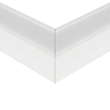 GLOBOSTAR® ALP-CORNER-SIDE90 RECESSA 61788 Χωνευτό Προφίλ Αλουμινίου Γωνία με Λευκό Γαλακτερό Πατητό Κάλυμμα για Ταινίες LED IP20 - Λευκό Ματ - Μ30 x Π3.5 x Υ4cm