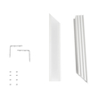GLOBOSTAR® ALP-CORNER-SIDE90 RECESSA 61788 Χωνευτό Προφίλ Αλουμινίου Γωνία με Λευκό Γαλακτερό Πατητό Κάλυμμα για Ταινίες LED IP20 - Λευκό Ματ - Μ30 x Π3.5 x Υ4cm