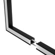GLOBOSTAR® ALP-CORNER-SIDE90 RECESSA 61789 Χωνευτό Προφίλ Αλουμινίου Γωνία με Λευκό Γαλακτερό Πατητό Κάλυμμα για Ταινίες LED IP20 - Μαύρο Ματ - Μ30 x Π3.5 x Υ4cm