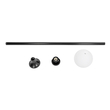 GLOBOSTAR® AGROS 61597 Φωτιστικό Κολωνάκι Κήπου με Ντουί 1 x E27 AC 220-240V Αδιάβροχο IP65 - Λευκό & Μάυρο - Μ30 x Π30 x Υ240cm