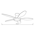 it-Lighting Denali 24W 3CCT LED Fan Light in Grey and wooden Color (102000730)