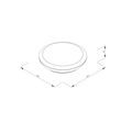 it-Lighting Champlain 1xE27 Outdoor Ceiling Light Grey D:90x285x285mm (80300834)