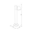 it-Lighting Shasta 1xGU10 Outdoor Pole Light Black D:150x230x600mm (80400714)