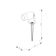 it-Lighting Erling 1xGU10 Outdoor Spike Light Black D:62x140x250mm (80600314)