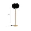 GloboStar® ALES 204-0193 Μοντέρνο Φωτιστικό Δαπέδου  Μονόφωτο 1 x E27 AC 220-240V IP20 Μαύρο & Χρυσό - Μ40 x Π40 x Υ150cm GloboStar® ALES 204-0193 Μοντέρνο Φωτιστικό Δαπέδου  Μονόφωτο 1 x E27 AC 220-240V IP20 Μαύρο & Χρυσό - Μ40 x Π40 x Υ150cm