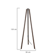 GloboStar® TRIPOD 203-0257 Μοντέρνο Επιδαπέδιο Φωτιστικό Μονόφωτο 1 x E27 IP20 Καφέ Ξύλο - Μ38 x Π38 x Υ120cm