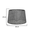 GloboStar® COVER 203-0262 Μοντέρνο Φωτιστικό Καπέλο Γκρί Διάτρητο Ύφασμα - Μ38 x Π38 x Υ30cm