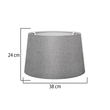 GloboStar® COVER 203-0264 Μοντέρνο Φωτιστικό Καπέλο Γκρί Ύφασμα - Μ38 x Π38 x Υ30cm