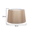 GloboStar® COVER 203-0267 Μοντέρνο Φωτιστικό Καπέλο Καφέ Ύφασμα - Μ38 x Π38 x Υ30cm