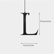100151-L ALPHABET Μοντέρνο Κρεμαστό Φωτιστικό Οροφής Μονόφωτο 1xE27 Μαύρο Μεταλλικό Φιγούρα L Φ38 x Υ38cm