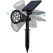 Ηλιακό Φωτιστικό Αδιάβροχο Καρφωτό LED RGB IP65