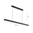 Orion Κρεμαστό Φωτιστικό Οροφής LED 32W CCT Dimmable Μαύρο με χειριστήριο