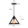 101321 PYRAMID Μεταλλικό Κρεμαστό φωτιστικό 1ΧΕ27 25cm
