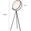 GB111 LED Minimal Μεταλλικό Φωτιστικό Δαπέδου 20W Dimmable CCT D45CMXH170CM με χειριστήριο
