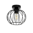 GLOBOSTAR® BITUIN 201-0116 Μοντέρνο Φωτιστικό Οροφής με Ντουί 1 x E27 AC 220-240V IP20 - Μαύρο - Μ21 x Π21 x Υ18cm