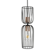 GLOBOSTAR® LAVERA 201-0024 Vintage Κρεμαστό Φωτιστικό Οροφής με Ντουί 1 x E27 AC 220-240V IP20 - Χρυσό & Λευκό - Μ14 x Π14 x Υ44cm