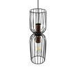GLOBOSTAR® LAVERA 201-0024 Vintage Κρεμαστό Φωτιστικό Οροφής με Ντουί 1 x E27 AC 220-240V IP20 - Χρυσό & Λευκό - Μ14 x Π14 x Υ44cm