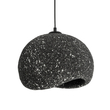 GloboStar® STONE 204-0194 Μοντέρνο Κρεμαστό Φωτιστικό Καμπάνα Μονόφωτο 1 x E27 IP20 Μαύρο Με Λευκό Πολυστερίνη με Ρητίνη - Μ35 x Π31 x Υ26cm