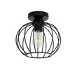GLOBOSTAR® BITUIN 201-0116 Μοντέρνο Φωτιστικό Οροφής με Ντουί 1 x E27 AC 220-240V IP20 - Μαύρο - Μ21 x Π21 x Υ18cm