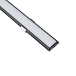 GLOBOSTAR® ALP-LINEAR CURBARIO 70804-1M Επιφανειακό Εύκαμπτο Προφίλ Αλουμινίου με Λευκό Γαλακτερό Πατητό Κάλυμμα για Ταινίες LED IP20 - Μαύρο - Μ100 x Π1.7 x Υ0.5cm