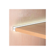 GLOBOSTAR® ALP-R-SHELF DODA 70814-1M Χωνευτό Προφίλ Αλουμινίου Ειδικό για Φωτισμό Ραφιού 18mm με Λευκό Γαλακτερό Πατητό Κάλυμμα για Ταινίες LED IP20 - Ασημί - Μ100 x Π1.5 x Υ2cm