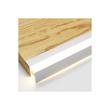 GLOBOSTAR® ALP-R-SHELF DODA 70814-1M Χωνευτό Προφίλ Αλουμινίου Ειδικό για Φωτισμό Ραφιού 18mm με Λευκό Γαλακτερό Πατητό Κάλυμμα για Ταινίες LED IP20 - Ασημί - Μ100 x Π1.5 x Υ2cm