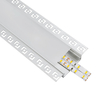 GLOBOSTAR® ALP-PLASTERIN GYPSO 70862-1M Χωνευτό Προφίλ Αλουμινίου Ειδικό για Γυψοσανίδα με Λευκό Γαλακτερό Πατητό Κάλυμμα για Ταινίες LED IP20 - Ασημί - Μ100 x Π8.8 x Υ2cm