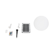 GLOBOSTAR® AQUAGLOW 71474 Μοντέρνο Φωτιστικό Κήπου Μπάλα με IR Ασύρματο Χειριστήριο LED 3W 240lm 360° DC 5V με USB-C με Ενσωματωμένο Φωτοβολταϊκό Panel 6V 1W & Επαναφορτιζόμενη Μπαταρία Li-ion 3.7V 2x18650 1400mAh Αδιάβροχο IP54 Πολύχρωμο RGBW Dimmable - Sanan SMD Chip - Γαλακτερό Λευκό - Μ25 x Π25 x Υ24cm - 2 Χρόνια Εγγύηση