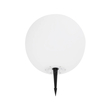 GLOBOSTAR® AQUAGLOW 71475 Μοντέρνο Φωτιστικό Κήπου Μπάλα με IR Ασύρματο Χειριστήριο LED 5W 400lm 360° DC 5V με USB-C με Ενσωματωμένο Φωτοβολταϊκό Panel 6V 1.5W & Επαναφορτιζόμενη Μπαταρία Li-ion 3.7V 3x18650 1800mAh Αδιάβροχο IP54 Πολύχρωμο RGBW Dimmable - Sanan SMD Chip - Γαλακτερό Λευκό - Μ35 x Π35 x Υ34cm - 2 Χρόνια Εγγύηση