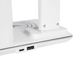 GLOBOSTAR® ZENTIME 76554 Μοντέρνο Επιτραπέζιο Φωτιστικό Γραφείου με Ασύρματη Φόρτιση 15W 3A & Ψηφιακό Ρολόι LED 3.5W 350lm 120° DC 5V με USB-C IP20 Ρυθμιζόμενο Λευκό CCT με Αφή 2700K/4500K/6000K Dimmable - Sanan SMD Chip - Μαύρο - Μ19.5 x Π25 x Υ50cm - 2 Χρόνια Εγγύηση