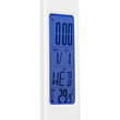 GLOBOSTAR® ZENTIME 76554 Μοντέρνο Επιτραπέζιο Φωτιστικό Γραφείου με Ασύρματη Φόρτιση 15W 3A & Ψηφιακό Ρολόι LED 3.5W 350lm 120° DC 5V με USB-C IP20 Ρυθμιζόμενο Λευκό CCT με Αφή 2700K/4500K/6000K Dimmable - Sanan SMD Chip - Μαύρο - Μ19.5 x Π25 x Υ50cm - 2 Χρόνια Εγγύηση