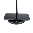 GLOBOSTAR® LUCORA 76556 Μοντέρνο Επιτραπέζιο Φωτιστικό Γραφείου με Ασύρματη Φόρτιση 10W 2A & 4W Bluetooth Ηχείο LED 3W 300lm 120° DC 5V με USB-C IP20 Ρυθμιζόμενο Λευκό CCT με Αφή 2700K/4500K/6000K Dimmable - Sanan SMD Chip - Μαύρο - Μ12 x Π12 x Υ34cm - 2 Χρόνια Εγγύηση