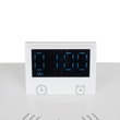 GLOBOSTAR® OLDY 76557 Μοντέρνο Επιτραπέζιο Φωτιστικό Γραφείου με Ασύρματη Φόρτιση 15W 3A, 5W Bluetooth Ηχείο & Ψηφιακό Ρολόι LED 3W 300lm 120° DC 5V με USB-C IP20 Ρυθμιζόμενο Λευκό CCT με Αφή 2700K/4500K/6000K Dimmable - Sanan SMD Chip - Λευκό - Μ13 x Π25 x Υ38cm - 2 Χρόνια Εγγύηση